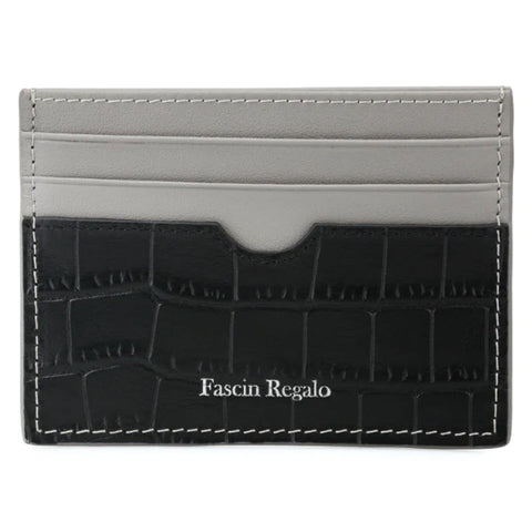 Black and Grey Croco Cardholder