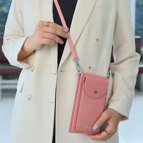 Pink Crossbody Wallet