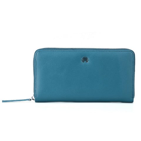 Sea Blue Zip Wallet