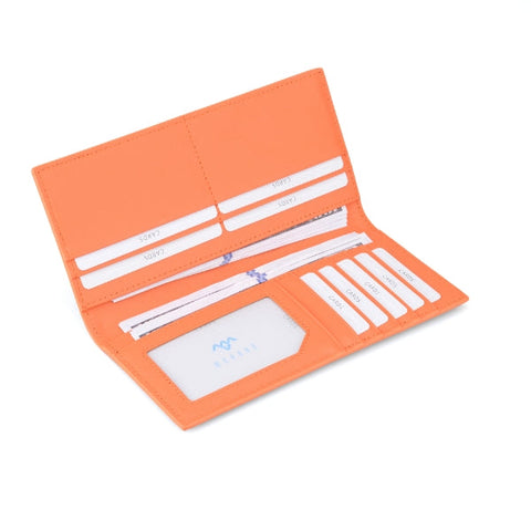 Carbon Orange Long Wallet