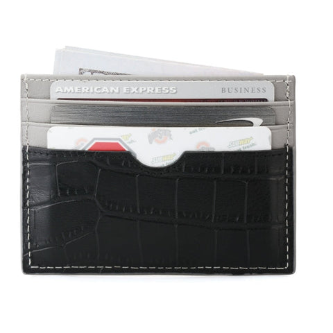 Black and Grey Croco Cardholder