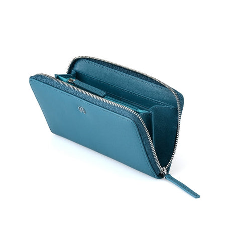 Sea Blue Zip Wallet