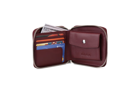 Maroon Women Zip Wallet